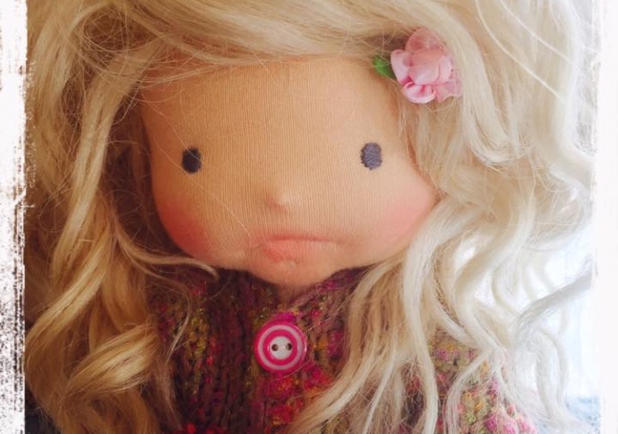Needle Felted, Sculptured Waldorf doll by Louie Louie Bebe
