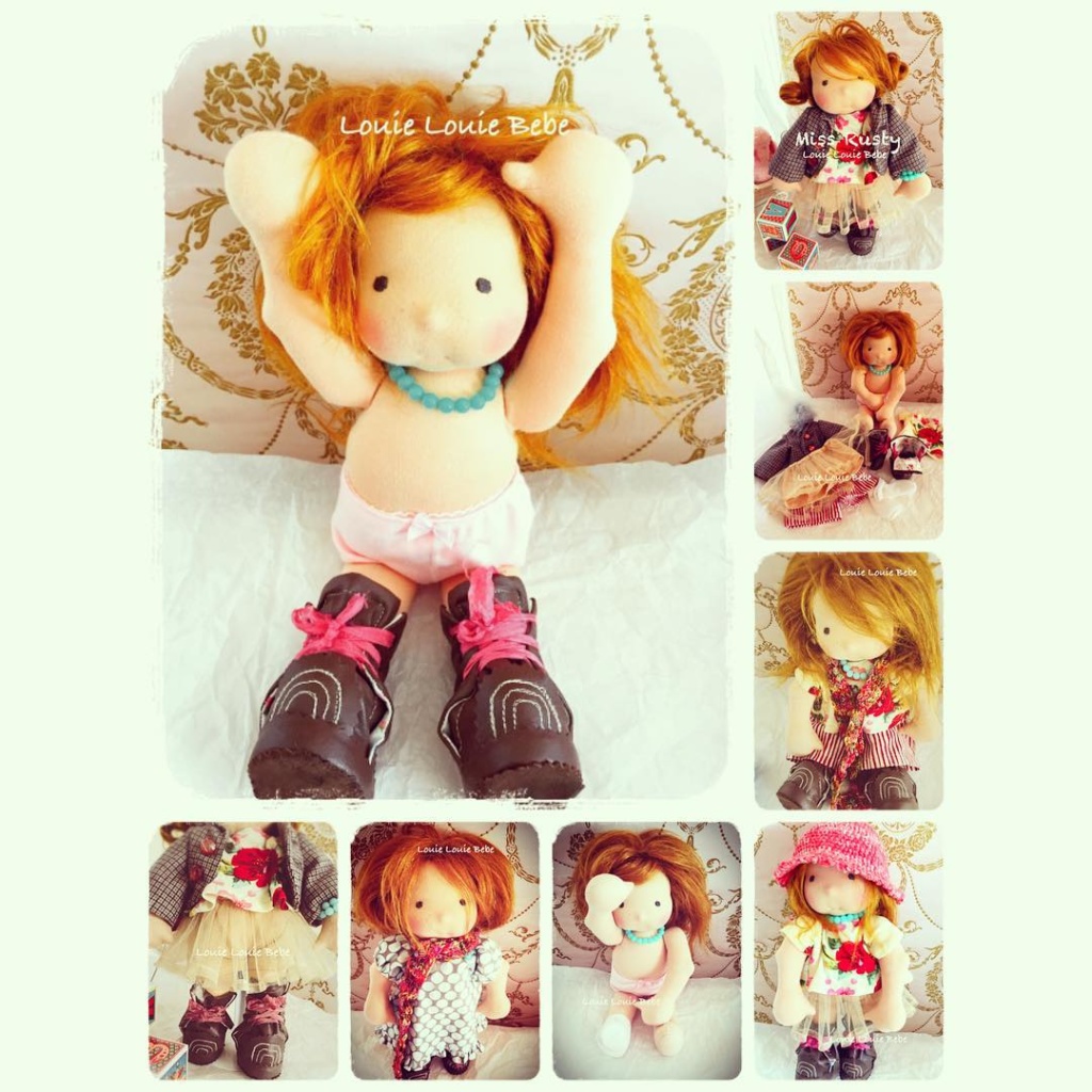 Waldorf doll Miss Rusty by Louie Louie Bebe